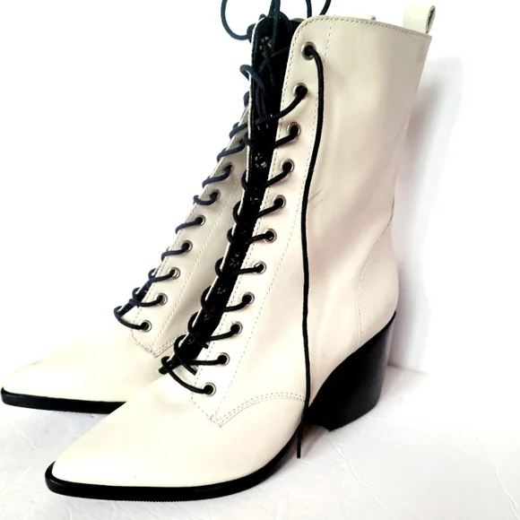 SCHUTZ  LACE-UPHEELED BOOT  LEATHER - Picture 7 of 7